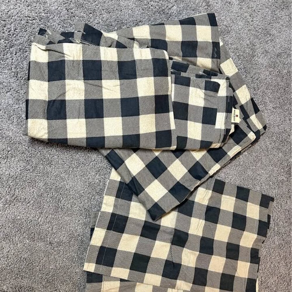 Woolrich Buffalo Plaid 100% Cotton Flannel QUEEN Duvet Cover Set